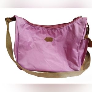 Longchamp Pink Nylon Messenger Bag